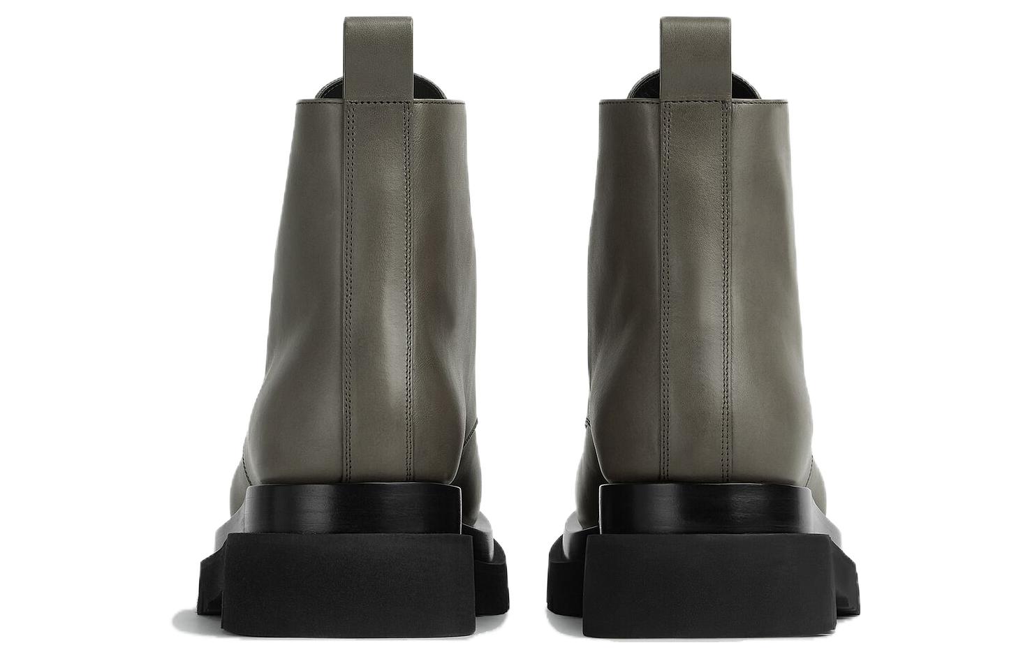 Lookbook Bottega Veneta Botas de Cuero Sin Cordones Punta Redonda 'Azules' 730224VBS501222