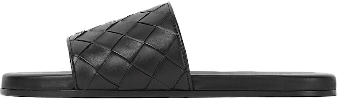 Bottega Veneta Leather Round-Toe Slide 'Black' 775314V2ED01000 Bottega Veneta Leather Round-Toe Slide 'Black' 775314V2ED01000