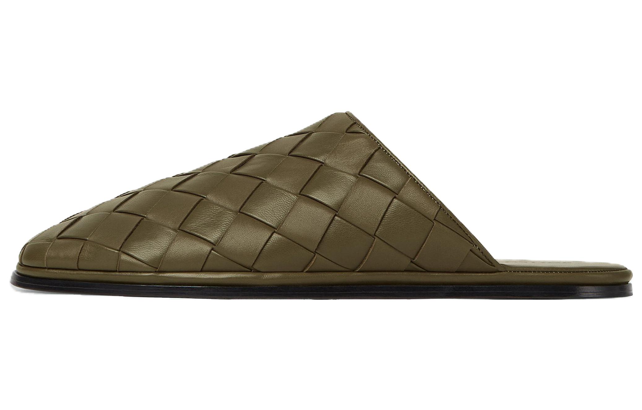 Bottega Veneta Leather Round Toe Slip-On 'Green'