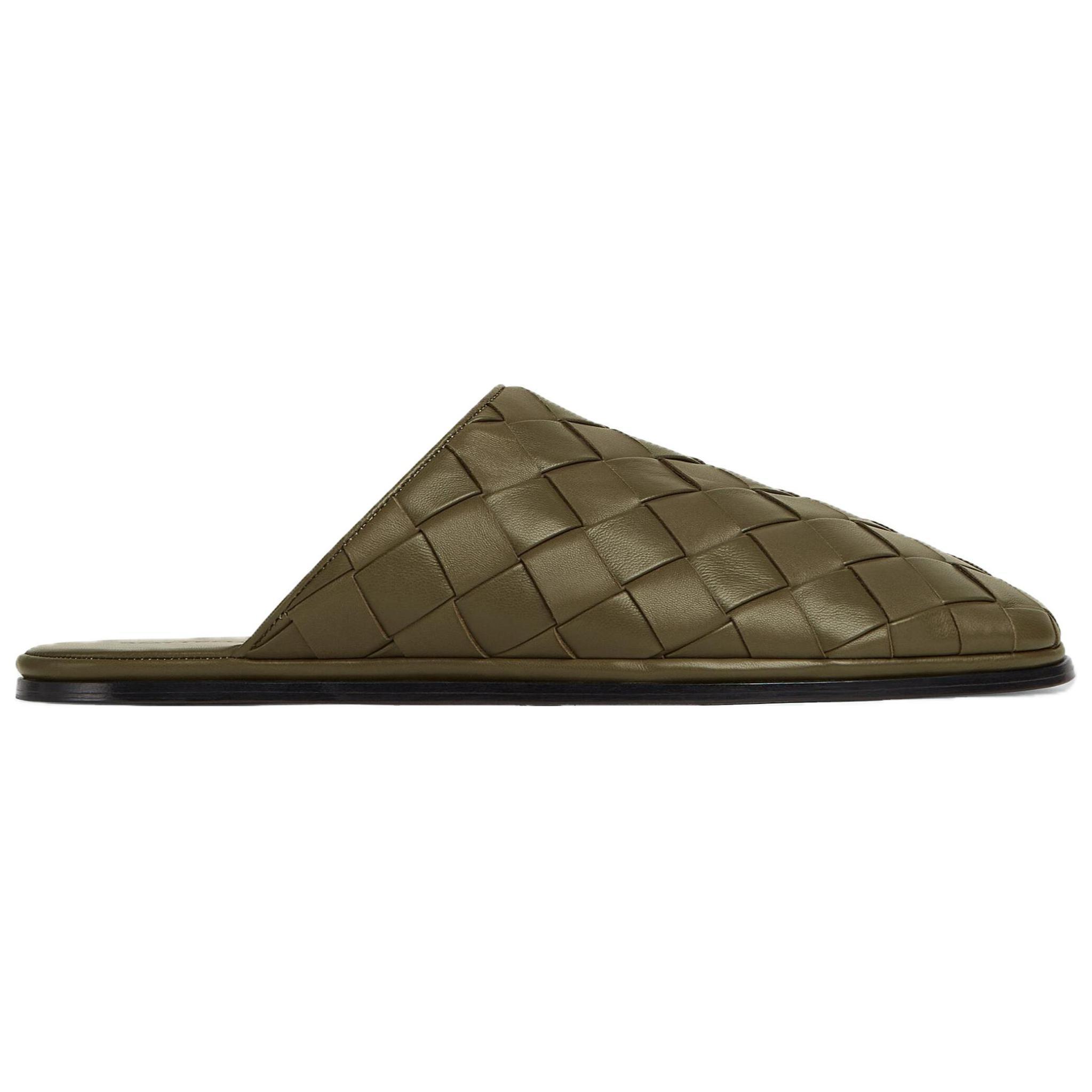 Bottega Veneta Leather Round Toe Slip-On 'Green' 圖 2