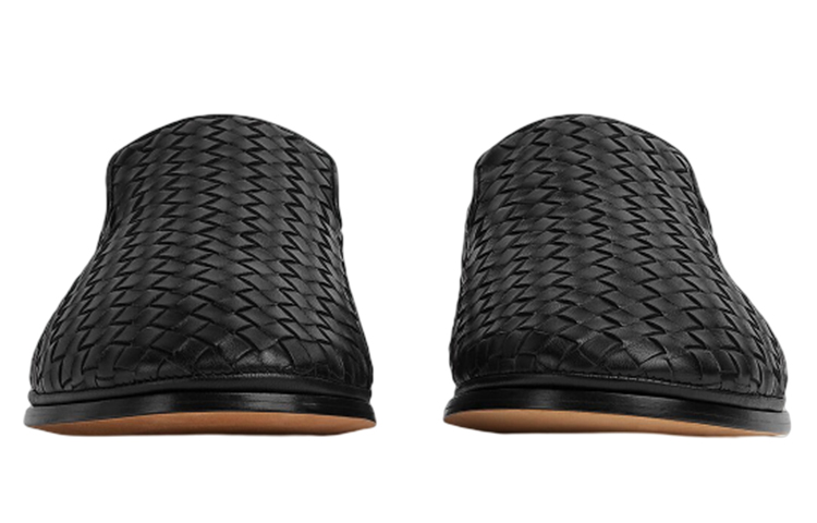 Bottega Veneta Leather Slip-On Loafers 'Black' 圖 3