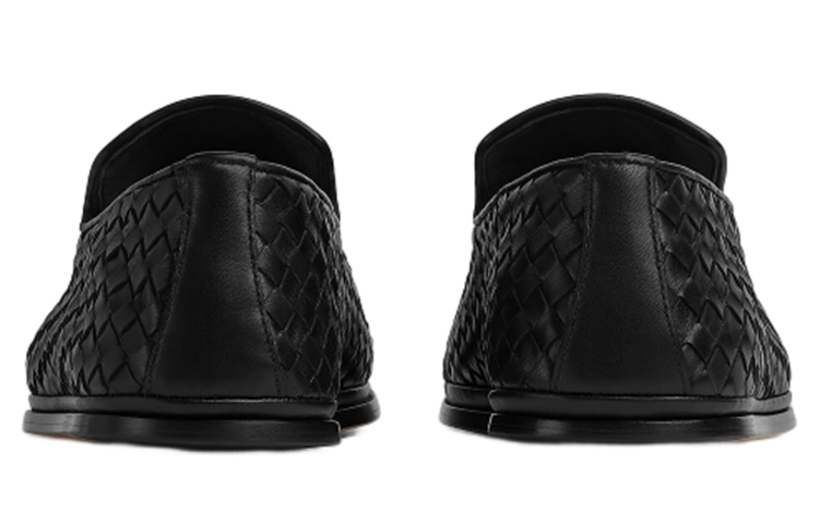 Bottega Veneta Leather Slip-On Loafers 'Black' 圖 4