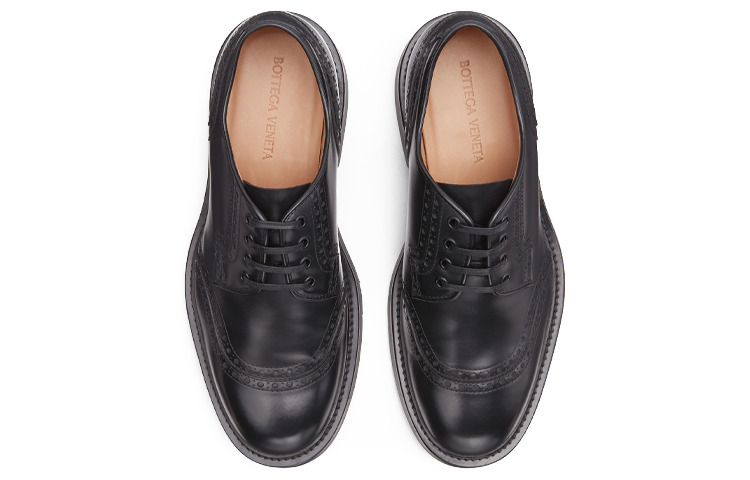 Bottega Veneta Level Lace-Up Loafers 'Dark Black' 圖 3