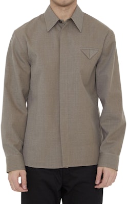 Bottega Veneta Light Brown Solid Color Button-Up Shirt 772381V3PG01144 Buy Bottega Veneta Light Brown Solid Color Button-Up Shirt 772381V3PG01144