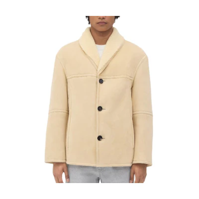 Bottega Veneta Light Brown Solid Color Long Sleeve Jacket 801996V32L09713