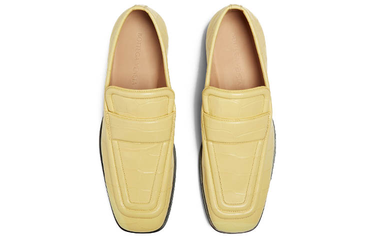 Bottega Veneta Loafer 'Light Yellow Embossed Leather' 圖 3