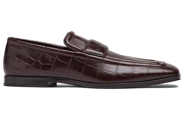 Bottega Veneta Loafers 'Embossed Leather Coffee' 圖 2