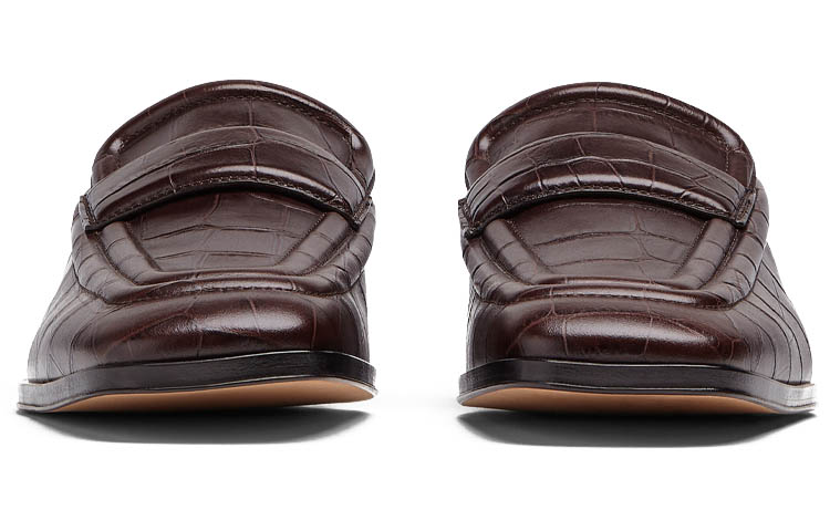 Bottega Veneta Loafers 'Embossed Leather Coffee' 圖 4