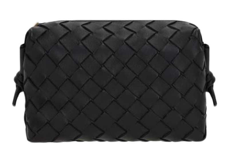 Bottega Veneta Loop Camera Bag Mini Intrecciato Black