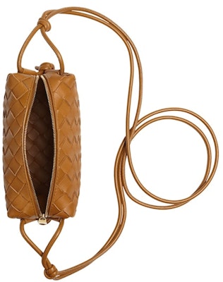 Bottega Veneta Loop Camera Bag Mini Intrecciato Camel Lookbook Bottega Veneta Loop Camera Bag Mini Intrecciato Camel