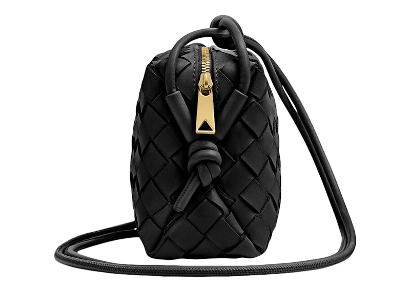 Order Bottega Veneta迷你黑色Loop Intrecciato相機包