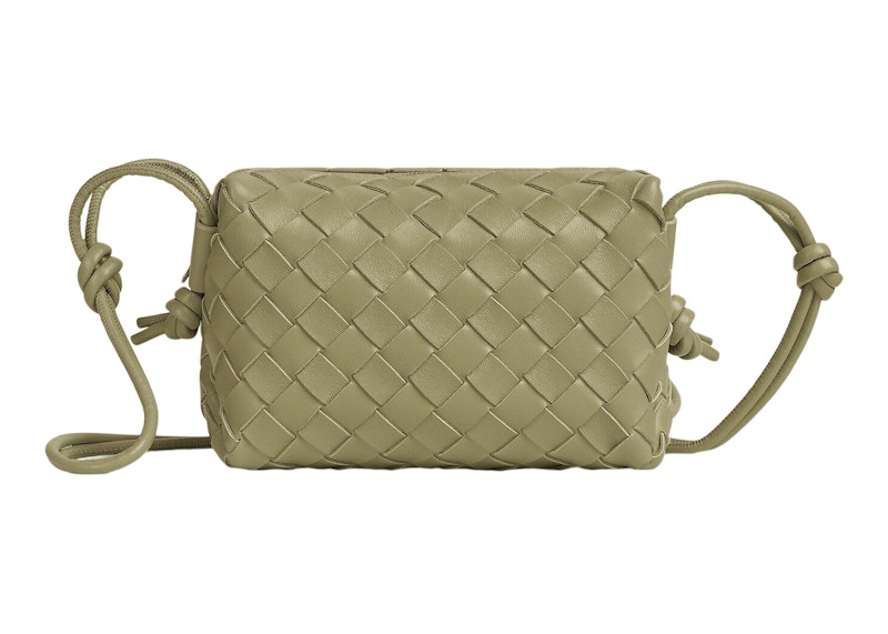 Bottega Veneta Loop Intrecciato Camera Bag Mini Travertine