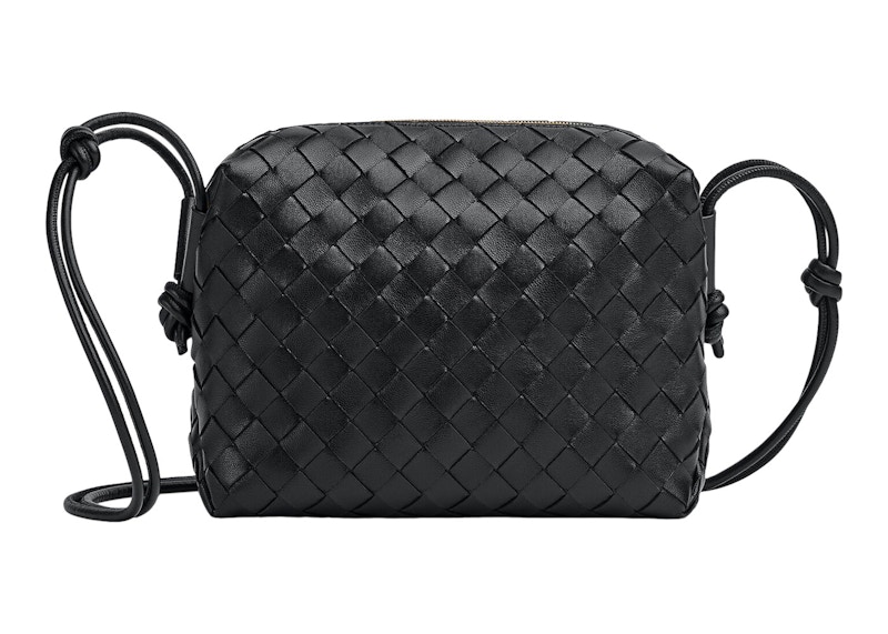 Bottega Veneta Loop Intrecciato Camera Bag Small Black