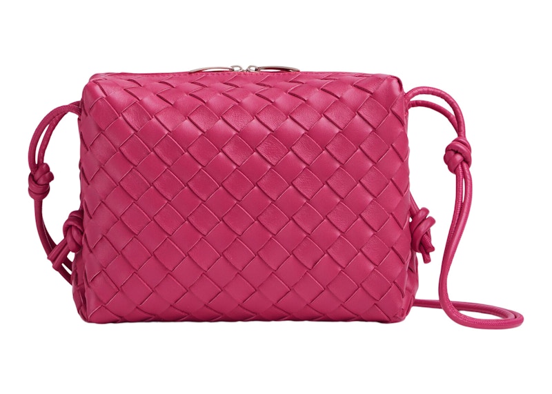 Bottega Veneta Loop Intrecciato Camera Bag Small Cranberry