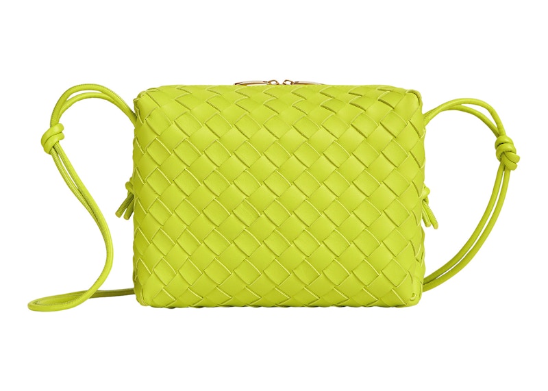 Bottega Veneta Loop Small Intreccio Acid Kiwi