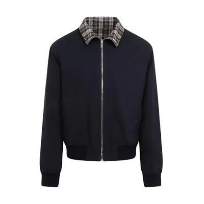 Bottega Veneta Loose-Fit Zip Jacket in Dark Blue 799990V4CS04246