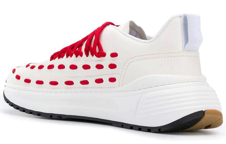 Bottega Veneta Low-Top Sneaker 'White Red' 圖 3