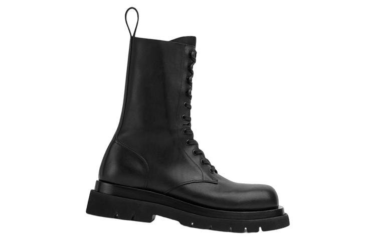 Order Bottega Veneta Botas Lug de Cuero con Cordones 'Negro' 715516VBS501000