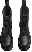 Lookbook Bottega Veneta 葆蝶家 Lug 皮革綁帶短靴 黑色