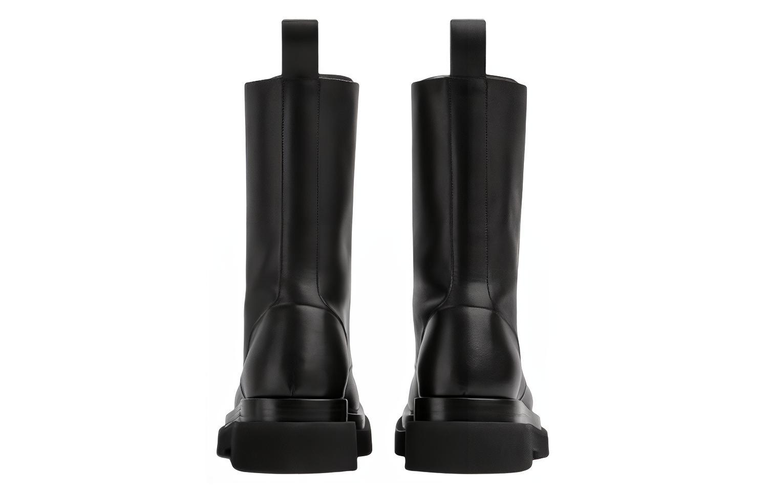 Purchase Bottega Veneta Botas Lug de Cuero con Cordones 'Negro' 715516VBS501000