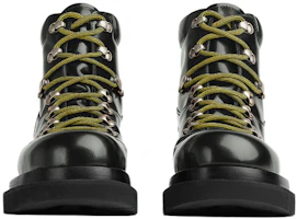 Lookbook Bottega Veneta葆蝶家 Lug 皮革系带短靴 男款 深綠色