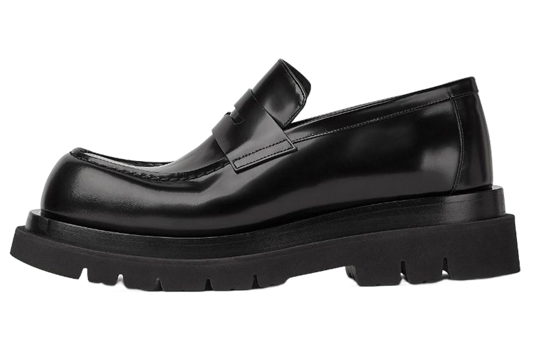 Bottega Veneta Lug Leather Slip-On Loafer 'Black'