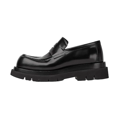 Bottega Veneta Lug Leather Slip-On Loafer 'Black'