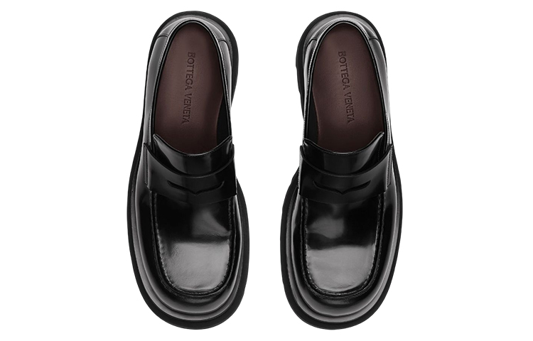 Bottega Veneta Lug Leather Slip-On Loafer 'Black' 圖 3