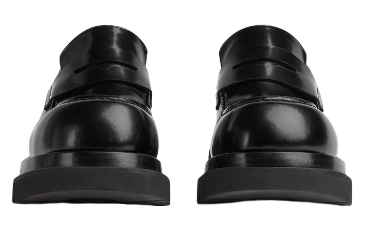 Bottega Veneta Lug Leather Slip-On Loafer 'Black' 圖 4