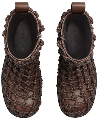 Bottega Veneta Lug Leather Woven Zip Boots 'Dark Chestnut' 716206VBS522287 Order Bottega Veneta Lug Leather Woven Zip Boots 'Dark Chestnut' 716206VBS522287