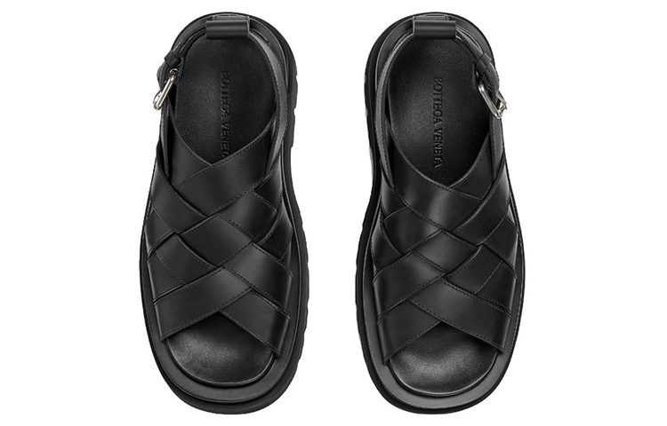 Order ボッテガヴェネタ ラグストラップサンダル ''ブラック'' 755129-VBS50-1000