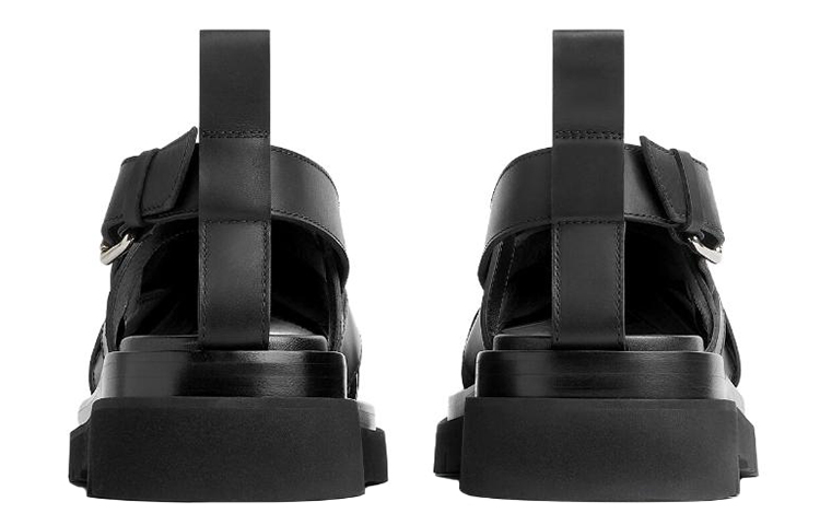 Shop ボッテガヴェネタ ラグストラップサンダル ''ブラック'' 755129-VBS50-1000