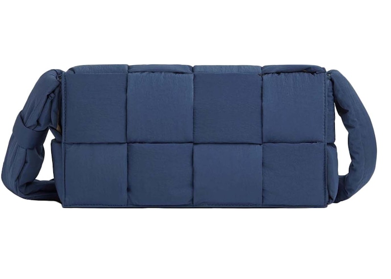 Bottega Veneta Medium Padded Intreccio Nylon Crossbody Bag Cruise/Sesame