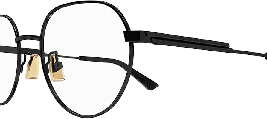 Bottega Veneta Bingkai Cermin Mata Oval Metalik Optikal BV1239O-001 Shop Bottega Veneta Bingkai Cermin Mata Oval Metalik Optikal BV1239O-001