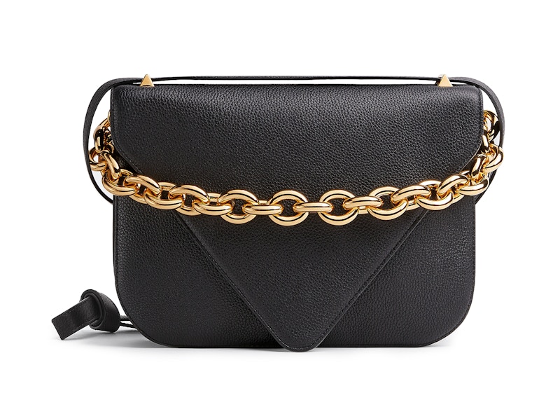 Bottega Veneta Mount Medium Black Grained Leather