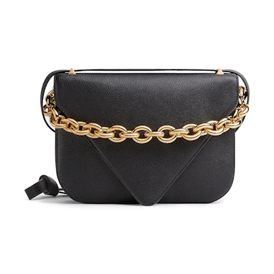 Bottega Veneta Mount Medium Black Grained Leather