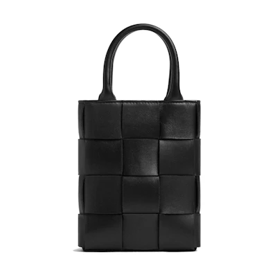 Bottega Veneta North South Cassette Tote Bag Mini Black