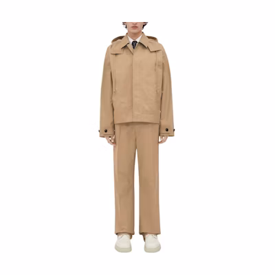 Bottega Veneta Oatmeal Hooded Button-Up Jacket 785253V4D709233