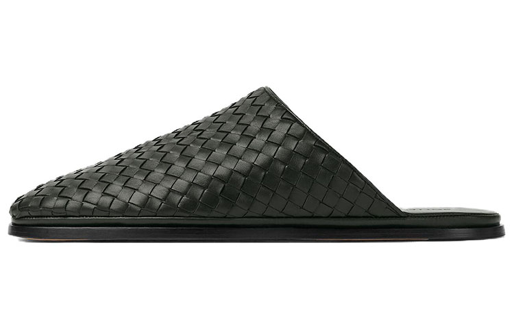 Bottega Veneta Open Back Slipper Nappa 'Dark Green'