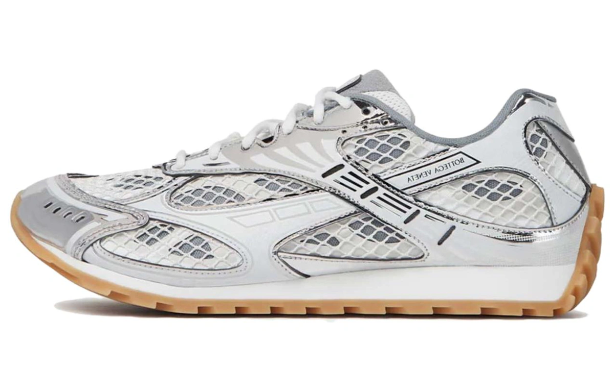 Bottega Veneta Orbit Silver White