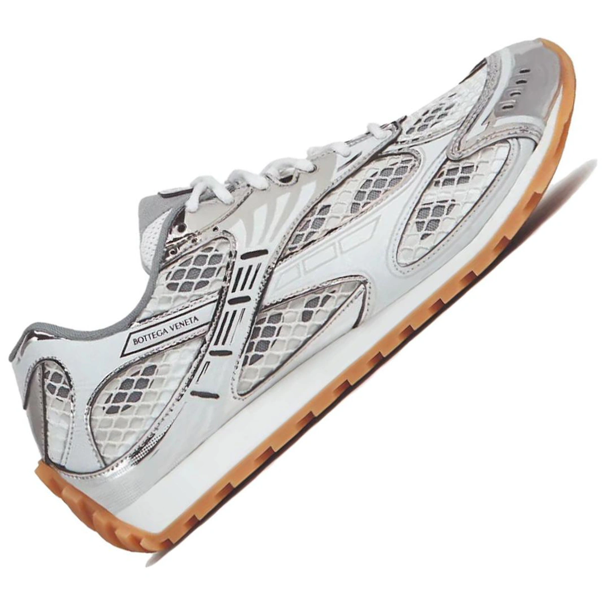 Bottega Veneta Orbit Silver White