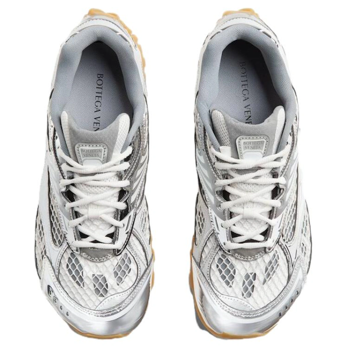 Bottega Veneta Orbit Silver White