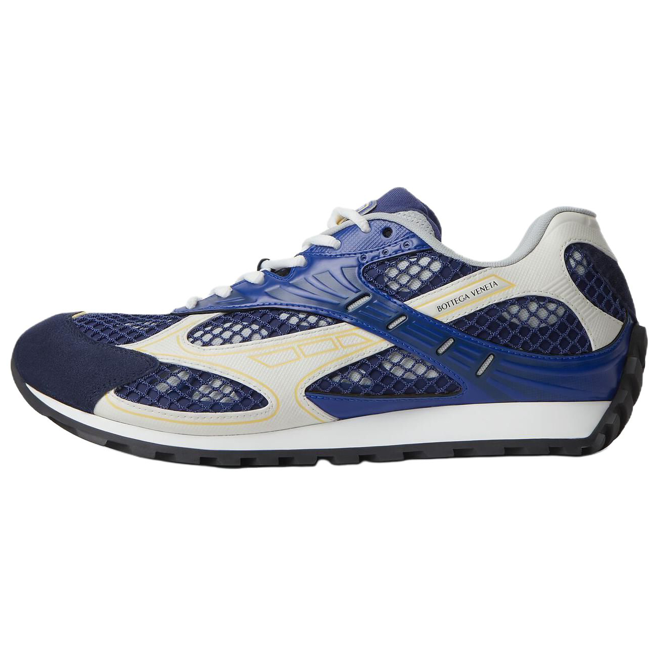 Bottega Veneta Orbit Suede Trainers Ocean Blue & Cloud White Casual Shoes. 816635V55B04058 shoes.