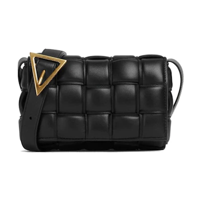 Bottega Veneta Padded Cassette Small Intreccio Black
