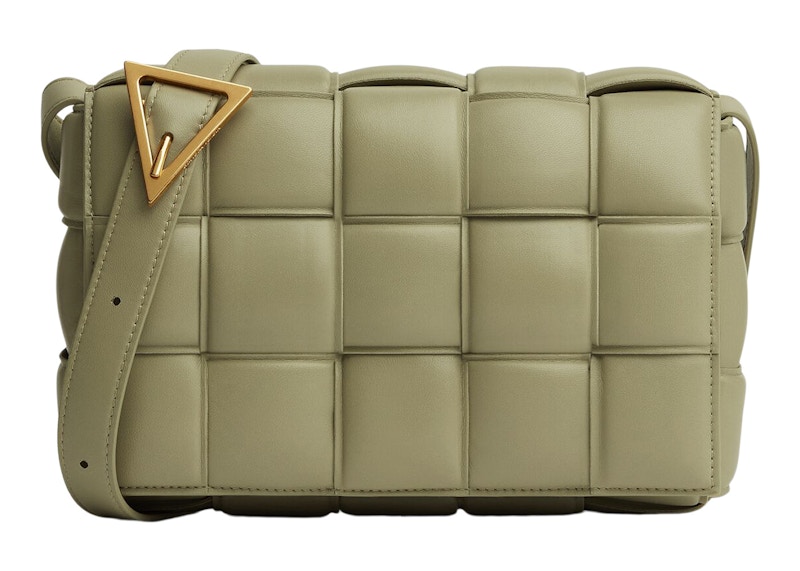 Bottega Veneta Padded Intreccio Cassette Crossbody Bag Travertine