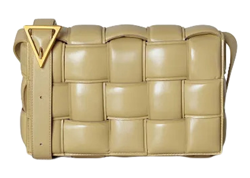 Bottega Veneta Padded Intreccio Cassette Crossbody Bag Tapioca