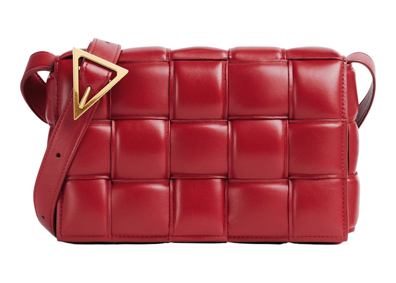 Bottega Veneta Padded Intreccio Cassette Crossbody Bag Apple Candy