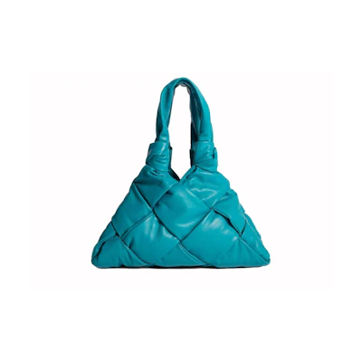 Bottega Veneta Padded Shoulder Bag Blue