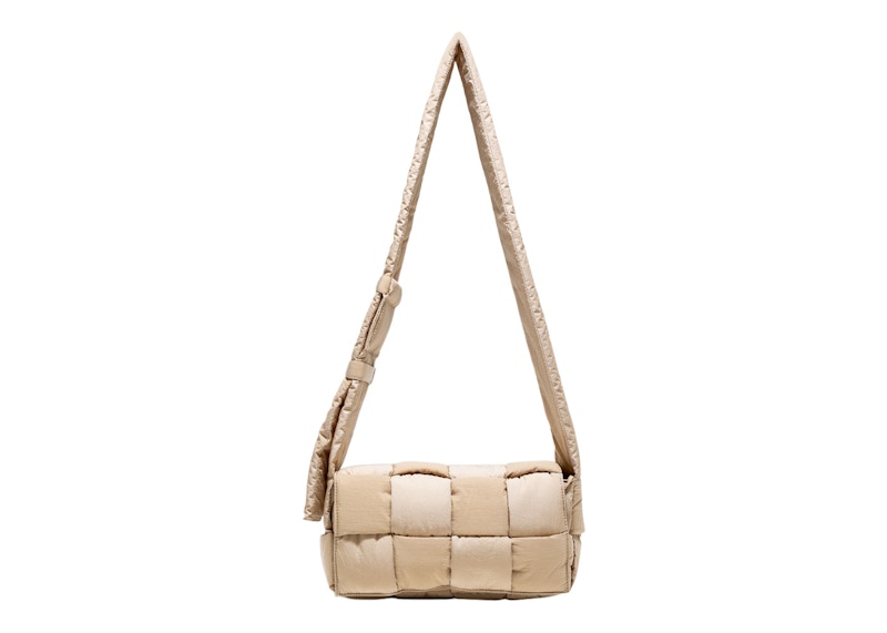 Bottega Veneta Padded Tech Cassette Crossbody Bag Intrecciato Sesame