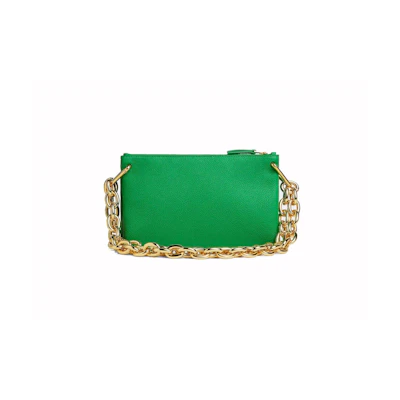 Bottega Veneta Parakeet Chain Pouch Green